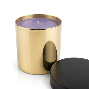 Custom Logo Luxury Brushed Brass <b>Candle</b> Jar Wholesale Bulk Empty Gold Metal <b>Candle</b> Vessel Container With Wooden <b>Wick</b> For Soy Wax - Product Image 3