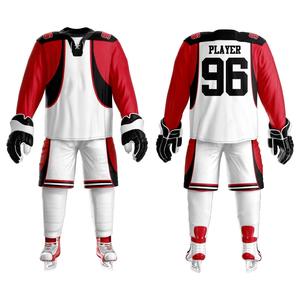 Nouvelle tenue d'entraînement de hockey sur glace pour hommes, uniforme d'équipe 100 % polyester, antibactérien, séchage rapide, best-seller 2026 - Product Image 5