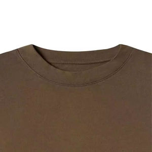 T-shirts pour hommes unisexes, dernière conception, en coton épais, col rond, coupe ample, longueur courte, couleur unie, personnalisables avec logo ou lettres imprimées - Product Image 3