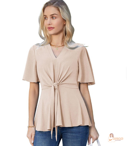 Robe chemise vintage coréenne pour femme, unie, à manches longues, avec nœud en dentelle, taille élastique, infroissable, style décontracté chic - Product Image 1