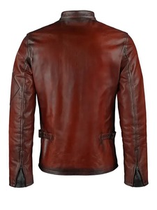 เสื้อแจ็คเก็ตหนัง Preston Red Rider สำหรับผู้ชาย - Product Image 2