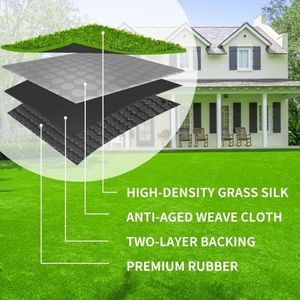 Tappeto Erboso Artificiale Professionale per Esterni 3FT*32FT con Grandi Fori di Drenaggio, Prato per Animali Domestici, Terrazza e Uso Esterno - Product Image 2