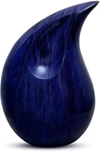 Urne funéraire en aluminium doré de haute qualité, forme de goutte d'eau, pour cendres humaines adultes, qualité supérieure. - Product Image 5