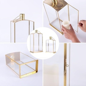 Faroles Decorativos de Acero Inoxidable y Vidrio - Decoración Impermeable para el Hogar en Navidad - Product Image 6