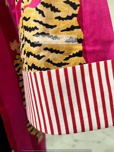 Women's Printed Casual <b>Dress</b> <b>Tiger</b> Stripe Pattern Shirt Collar Midi <b>Dress</b> Boohemian Summer Wear - Product Image 4