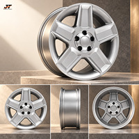 Jantes forgées 6061-T6 argent satiné, design rectangulaire large à 5 branches, 18-22 pouces, 5x139.7 5x127 5x114.3 pour Porsche Audi Volkswagen