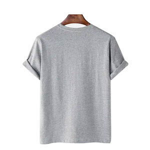 Camiseta de Lujo de Algodón 100% de Alto Gramaje, Tejida, Lisa, con Logo Frontal, Ajuste Holgado, Transpirable, de Secado Rápido, Estilo Urbano Informal - Product Image 2