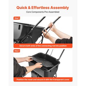 Spargitore di fertilizzante a spinta con larghezza di spargimento di 3,6 m, capacità di carico di 36 kg, 10 pneumatici per tutti i terreni, spargitore a spinta manuale - Product Image 4