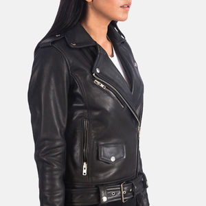 2026 Latest Fashion <b>Women's</b> Casual Solid Leather <b>Jacket</b> for Winter Breathable with Nylon Lining Plain Dyed Popular Design - Product Image 5