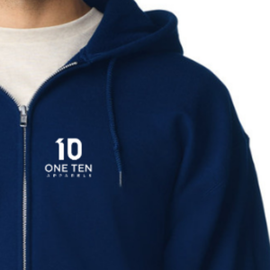Sudadera con Capucha Completa con Cremallera para Adulto, Color Azul Marino, Chaqueta con Capucha de Mezcla de Algodón Premium, Ropa Deportiva Casual con Logotipo Personalizado para Hombre - Product Image 4