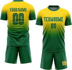 Uniforme de Fútbol Personalizado al por Mayor, Conjunto de Camiseta y Pantalones Cortos Negros con Rayos Verdes, Nuevo Kit de Fútbol Personalizado de Alta Calidad, Ropa de Entrenamiento - Product Image 6