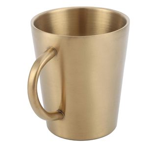 Mug à boire en laiton doré de qualité supérieure avec finition en acier inoxydable, poignée ergonomique, élégante tasse à café dorée métallique pour le thé et le lait - Product Image 1