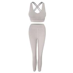 Women Yoga Sets Breathable Solid Bra Leggings Pants Fitness Running Clothes Sexy Gym Top Sportswear Plus Size Quick Dry Seamless - Product Image 4