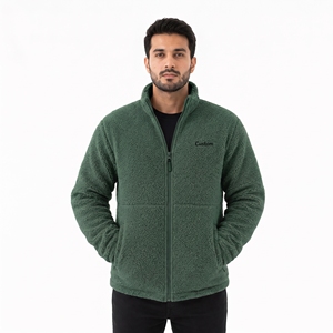 Men's Sherpa <b>Jacket</b> Premium Warm <b>Fleece</b> <b>Lining</b> Stylish Casual Outdoor <b>Jacket</b> <b>with</b> OEM Size Private Label Wholesale Custom - Product Image 1