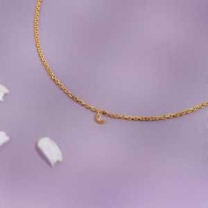 925 <b>Silver</b> <b>Initial</b> <b>Necklace</b> Dainty Everyday Luxury Jewelry Moissanite Letter Pendant Personalized Name 18K Gold Plated Claw - Product Image 1