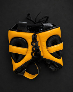 New Customise No <b>Boxing</b> No Life Gloves <b>Boxing</b> Training <b>Sparring</b> <b>Set</b> High Quality Genuine Leather Lace-Up Head And Groin <b>Set</b>. - Product Image 5