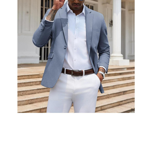 Men's Double Breasted 3-Piece Wedding Suit <b>Set</b> Anti-Wrinkle Italian Style OEM Service V-neck Collar Customizable Colors Custom - Product Image 6