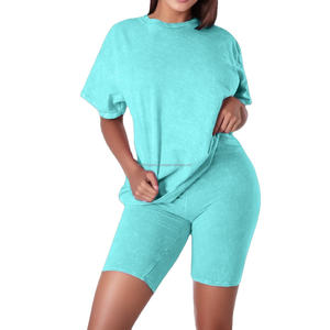 High Quality Custom Logo Gym <b>Jogger</b> Loungewear Summer <b>Matching</b> XL Two Piece Workout Shorts <b>Set</b> High Waist Casual Track Suit - Product Image 5