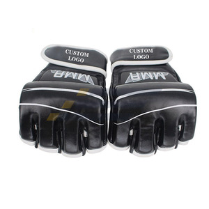 Gants de MMA de couleur noire de qualité supérieure, prix de gros, vêtements de sport pour la lutte, impression de logo personnalisée - Product Image 3