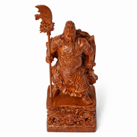 Statue de Guan Gong sculptée à la main en bois de rose massif Tam Viet, sculpture traditionnelle de guerrier chinois, écologique, durable, Feng Shui