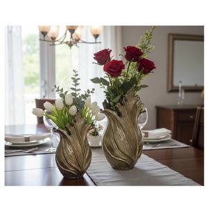 Jarrón de Mesa Moderno de Aluminio con Diseño Único para Sala de Estar, Comedor, Decoración del Hogar, Jarrón de Flores Costero, Centro de Mesa Decorativo - Product Image 2