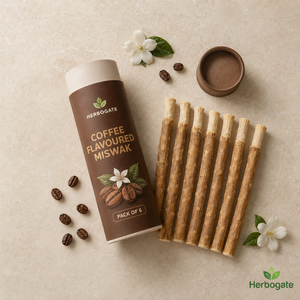 Paquete de 6 Palitos de Limpieza Dental Naturales de Alta Calidad con Sabor a Café, Ofrecen Cuidado Bucal Suave, Aliento Fresco y Saludable - Product Image 1