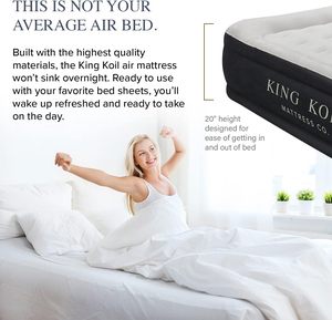 Twin Air Mattress with Built-in <b>High</b>-Speed Pump, Pillow <b>Top</b> Inflatable <b>Bed</b> - Product Image 2