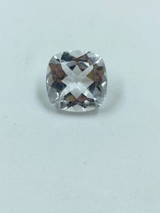 High Quality Natural White Topaz Transparent <b>Cushion</b> Cut Loose Gemstone 12.63CTS 14mm for Jewelry Making - Product Image 4