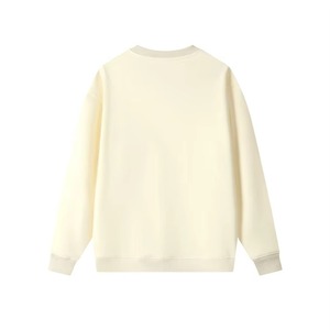 Sudadera de Felpa Gruesa Beige de 420 Gramos, Cuello Redondo, Corte Regular, Estilo Casual, Largo Regular, Estampado de Dibujos Animados, Ecológica - Product Image 6