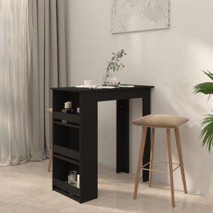 Tavolo da bar rettangolare compatto in legno ingegnerizzato nero - Product Image 4