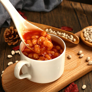 Conserves de haricots blancs cuits en sauce tomate, 400g en vrac - Product Image 2