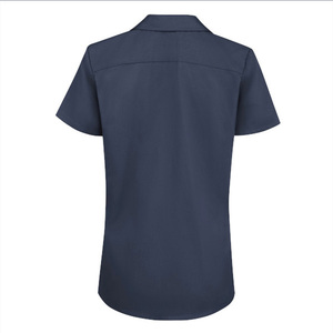 Chemises d'uniforme sur mesure pour femmes, vêtements de travail industriels, coton/polyester/nylon/mélange, certifiées Oeko-Tex CE, OEM, exportation mondiale - Product Image 4
