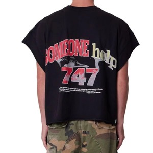 เสื้อยืดคอกลมแขนสั้นสีดำสำหรับผู้ชาย ทรงโอเวอร์ไซส์ ลายพิมพ์งู สไตล์สตรีทแวร์ ผ้าเจอร์ซีย์คอตตอน 100% - Product Image 6