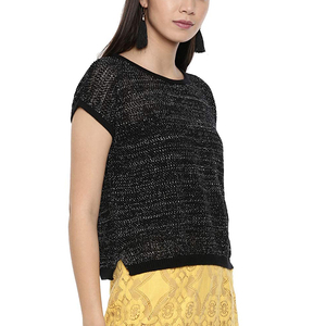 Jupe crayon géométrique jaune en dentelle pour femme, longueur normale, en polyester tissé respirant, style décontracté d'été, à associer avec un haut à col rond - Product Image 2