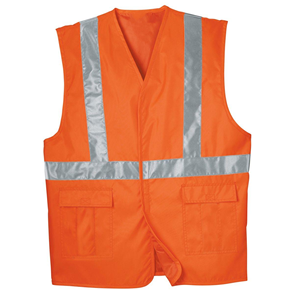 Chaleco de Seguridad de Alta Visibilidad Rojo Reflectante Unisex Ropa de Trabajo Material de Poliéster - Product Image 5