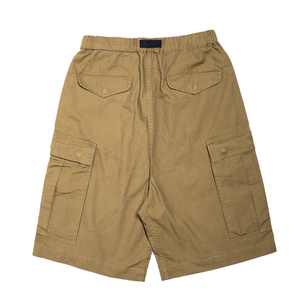 Shorts d'été décontractés pour hommes, kaki, 100% coton toile, style urbain, respirant, design cargo, tendance plage - Product Image 2