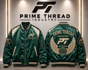 แจ็คเก็ตวาร์ซิตี้ Prime Thread Industry ตัวเสื้อทำจากผ้าขนสัตว์ แขนเสื้อทำจากหนัง PU ปักโลโก้ ทรง unisex เหมาะสำหรับใส่ในฤดูใบไม้ร่วง แจ็คเก็ต Letterman - Product Image 4