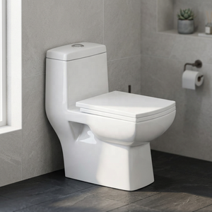 WC monobloc en céramique à siphon haute performance avec design ergonomique de la cuvette pour l'infrastructure hôtelière professionnelle - Product Image 1