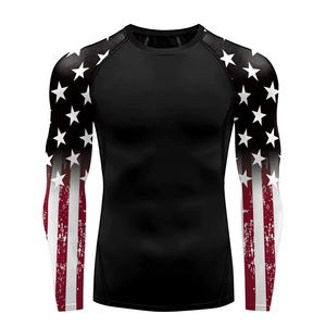 <b>Custom</b> Sublimation Wholesale Men Rash Guard Long Sleeve <b>Compression</b> Fitness <b>Shirt</b> Quick Dry Breathable Sportswear Supplier - Product Image 5