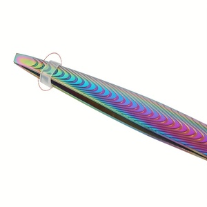 Pinzas de Precisión Modernas para Cejas con Punta Puntiaguda, Diseño Duradero de Acero Inoxidable, Acabado Arcoíris, Herramienta de Depilación - Product Image 5