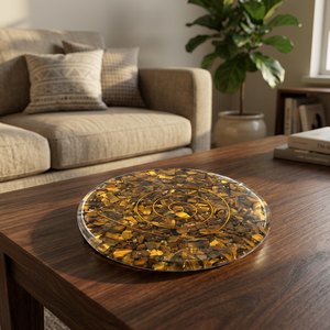 Plaque de chargement Orgone oeil de tigre vente en gros, sous-verre Orgone pierre oeil de tigre plaque Orgone meilleure qualité, achetez en ligne chez rai AGATE - Product Image 1