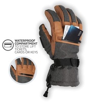 Gants de ski chauffants sur mesure SGW-3 2023 à prise robuste, imperméables, avec fermeture éclair au poignet, en cuir PU, garantie %