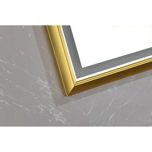 Specchio da Bagno a LED da Parete 48x30 Pollici con Illuminazione Frontale, Pulsante Smart Touch, Antiappannamento e Cornice in Metallo con Memoria - Product Image 6