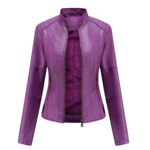 Chaquetas de moto para mujer con logotipo personalizado OEM, chaqueta de cuero genuino para mujer, chaqueta de cuero de alta gama y duradera para mujer - Product Image 2