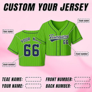 Camiseta de Softbol Personalizada para Mujer, Camiseta de Béisbol Personalizada para el Espíritu de Equipo, Atuendos Grupales y Eventos Deportivos, Color Verde - Product Image 3
