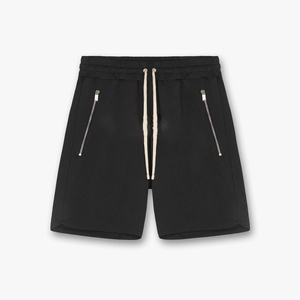 Shorts Bermuda Brodés pour Hommes, Noir, avec Cordon de Serrage, Poches Zippées, Style Casual - Product Image 2