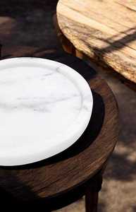 Plateau de service en marbre artisanal, durable, de qualité alimentaire, pour dîner et déjeuner, commande en gros au prix direct du fabricant à bas coût - Product Image 4