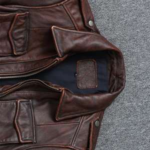 Vêtements d'hiver décontractés pour hommes, en peau de mouton tannée, coupe slim, élégants et confortables, vente en gros OEM - Product Image 4