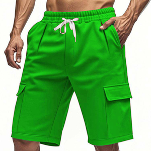 กางเกงกีฬาขาสั้นผู้ชายผ้าตาข่ายแห้งเร็ว โพลีเอสเตอร์ ไนลอน กางเกงกีฬาขาสั้นน้ำหนักเบาสำหรับออกกำลังกายในฤดูร้อน - Product Image 4