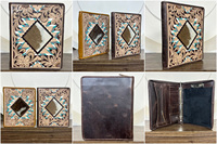 Portafolio de Cuero Personalizado Hecho a Mano, Carpeta con Anillas A4, Organizador de Documentos Estilo Occidental, Diario, Cuaderno, Carpetas de Archivos para Unisex